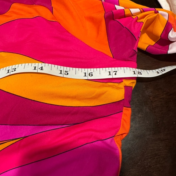 Trina Turk Pink and Orange Paddle Swimsuit - Picture 5 of 8